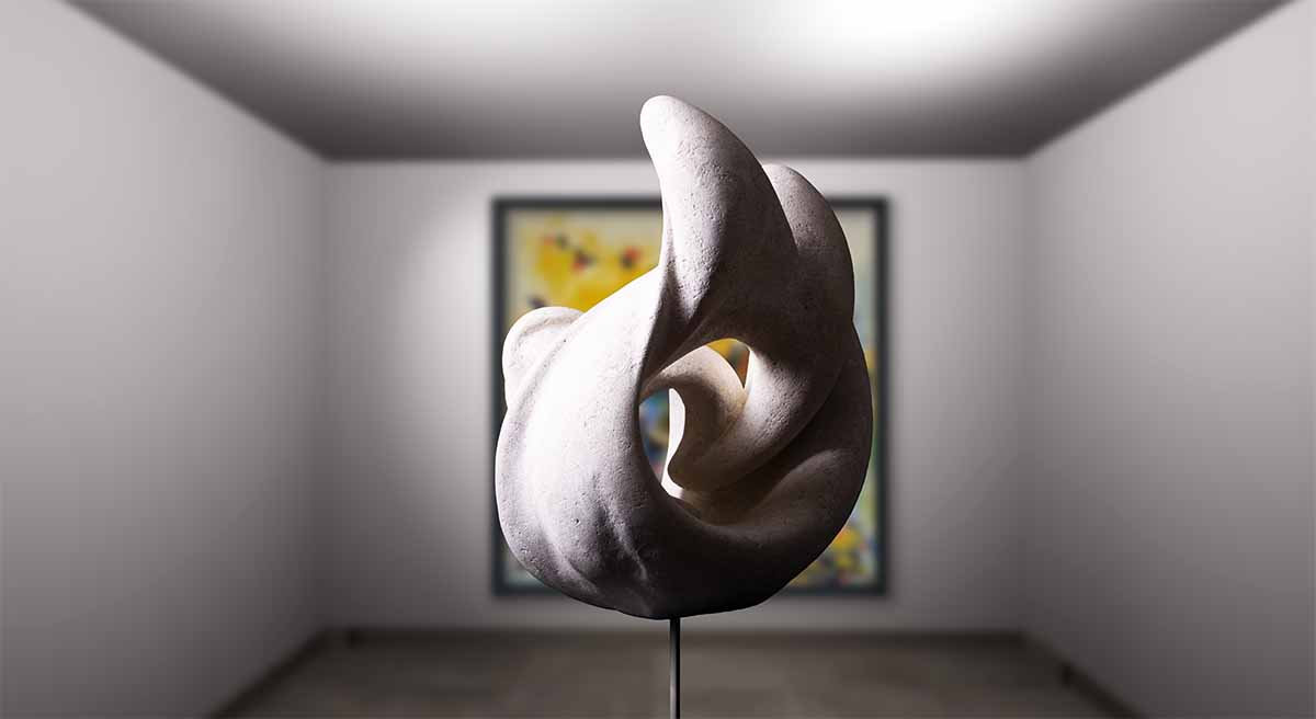 This NFT capture the sculpture "Maternity" by Natalino Sammartin